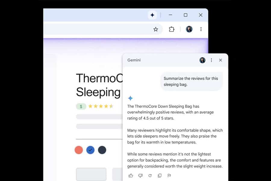 Google Gemini в Chrome 6 Google Gemini в Chrome