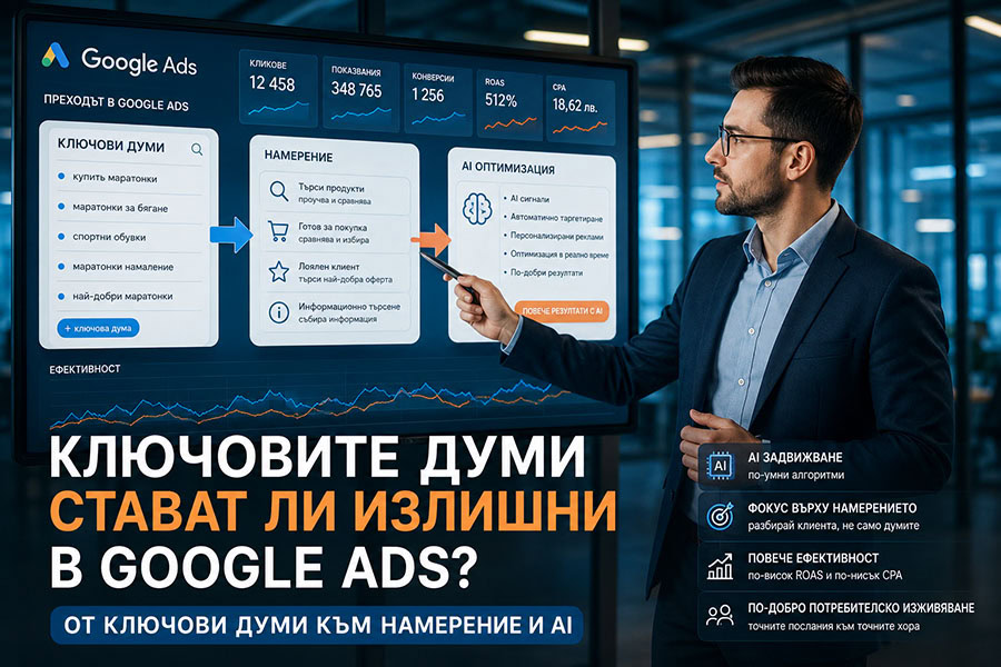 Бивш служител на Google: ключовите думи в Google Ads губят водещата си роля