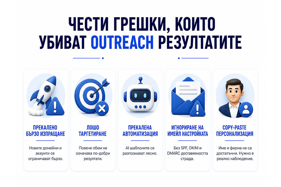 Чести грешки, които убиват outreach резултатите 15 Чести грешки, които убиват outreach резултатите
