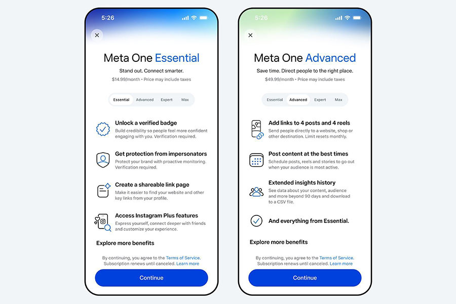 Meta One Essential и Advanced абонаменти 5 Meta One Essential и Advanced абонаменти